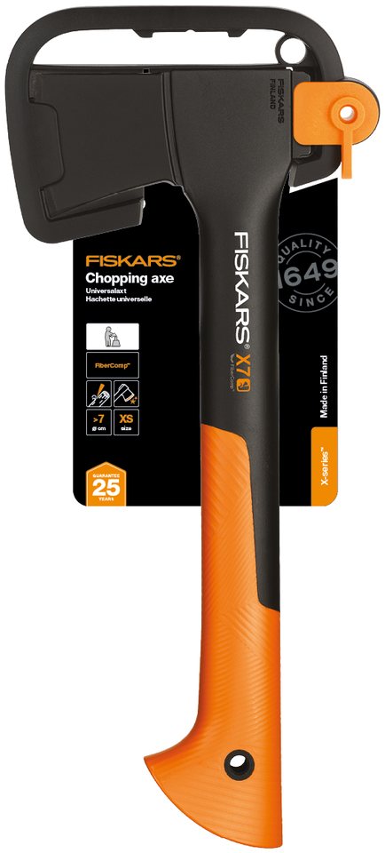 Fiskars 1015618 — Sëpatë për prerje druri X7, XS. Pamje e produktit.
