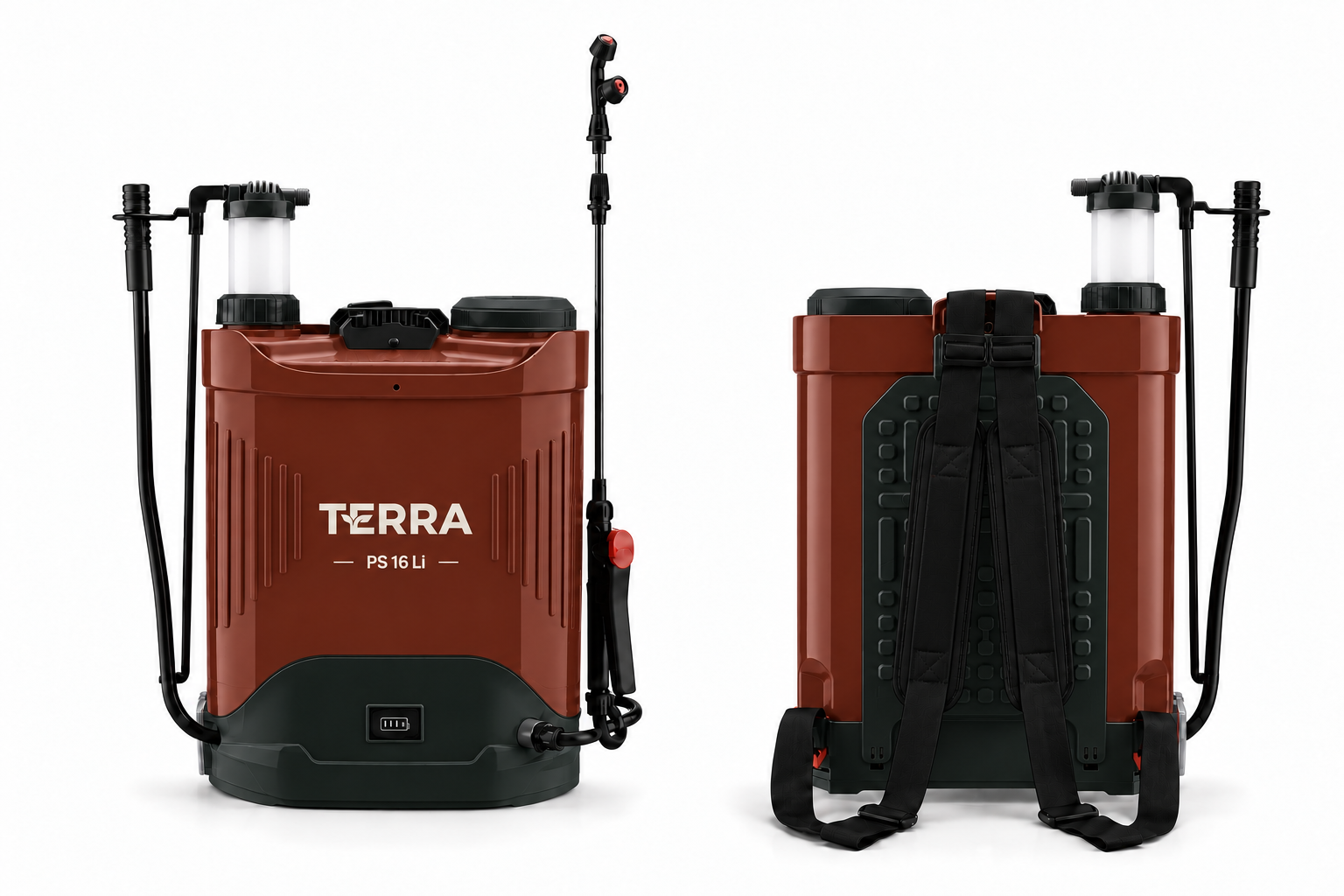 TERRA PS 16 Li në ngjyrën rust — pamje përpara dhe prapa